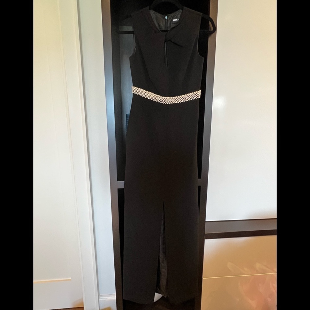 NWT amazing form fitting classy black dress with beading